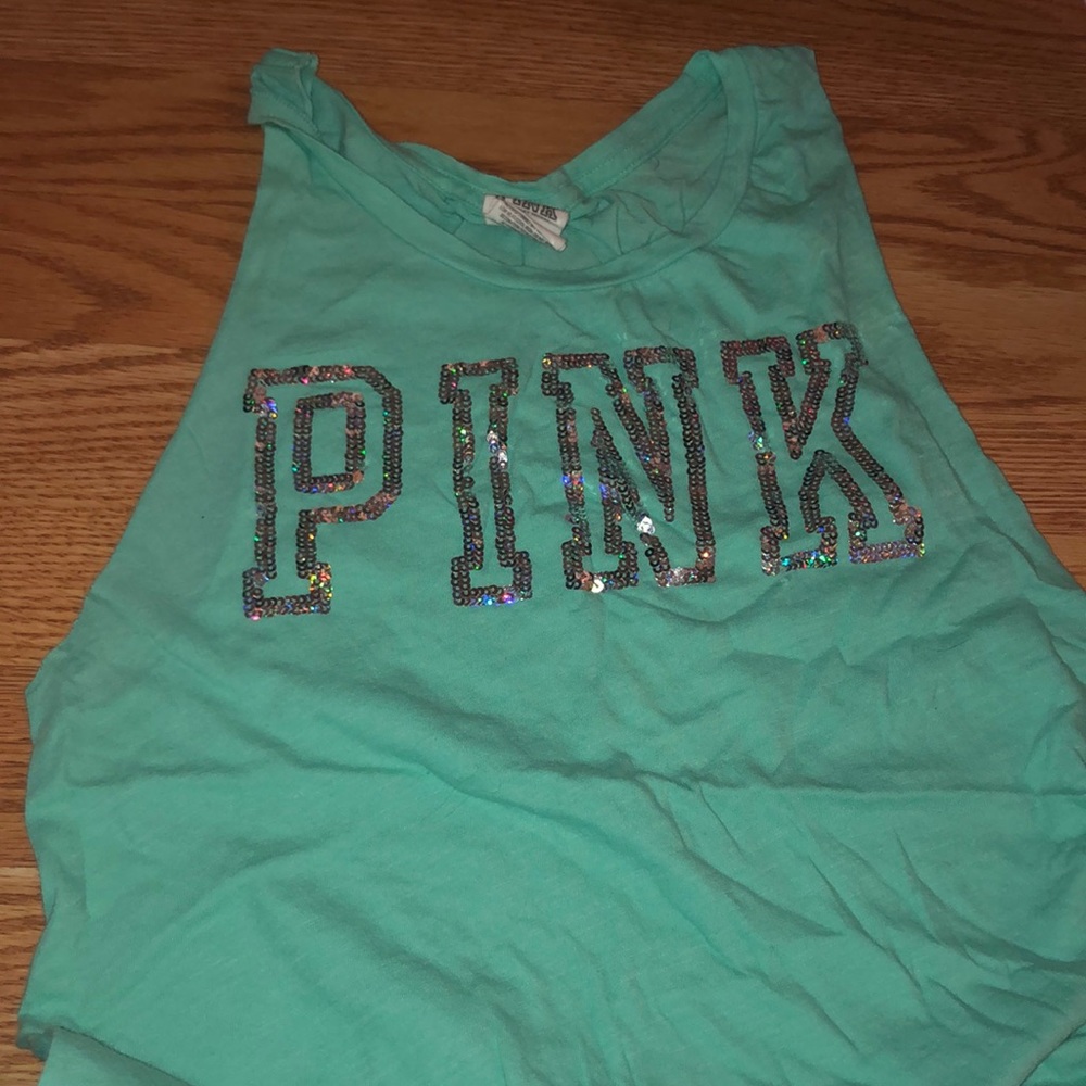 VS PINK TEAL TANK TOP